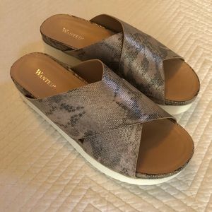 Snakeskin Platform Sandals